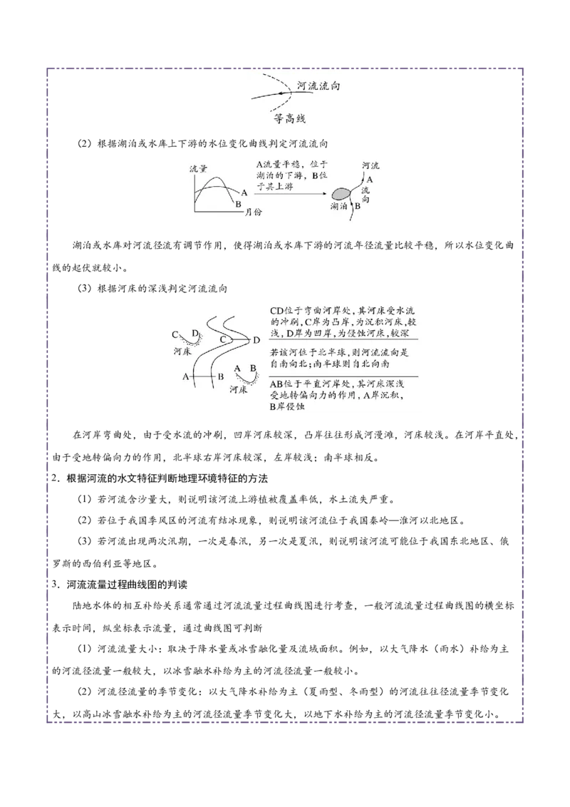 讲练一通二轮06河流湖泊（讲义）-2022二轮讲练_新高考复习资料_2022年新高考复习资料_讲练一通二轮高考地理高频考点解密（讲义+分层训练）