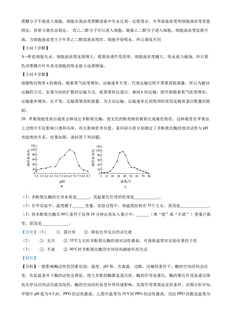 广西百色市2024-2025学年高一上学期1月期末生物试题Word版含解析_2025年03月试卷_0319广西壮族自治区百色市2024-2025学年高一上学期1月期末考试