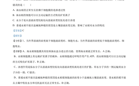 广西百色市2024-2025学年高一上学期1月期末生物试题Word版含解析_2025年03月试卷_0319广西壮族自治区百色市2024-2025学年高一上学期1月期末考试