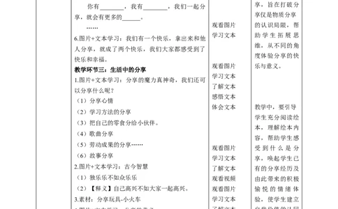 第15课《分享真快乐》第一课时（教学设计）-（统编版）_26新一年级道法下册（统编版）_老课标资料_2、教学教案部编一下道法_教案(配套有动画推荐)