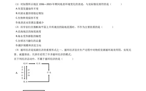 高考地理五年真题分类汇编（2017-2021）第25讲人类与地理环境的协调发展(教师版)_新高考复习资料_2022年新高考复习资料_高考地理五年真题分类汇编（2017-2021）（教师版+学生版）8.10更新