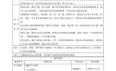 第9课《我和我的家》第二课时（教学设计）-（统编版）_26新一年级道法下册（统编版）_老课标资料_2、教学教案部编一下道法_教案(配套有动画推荐)