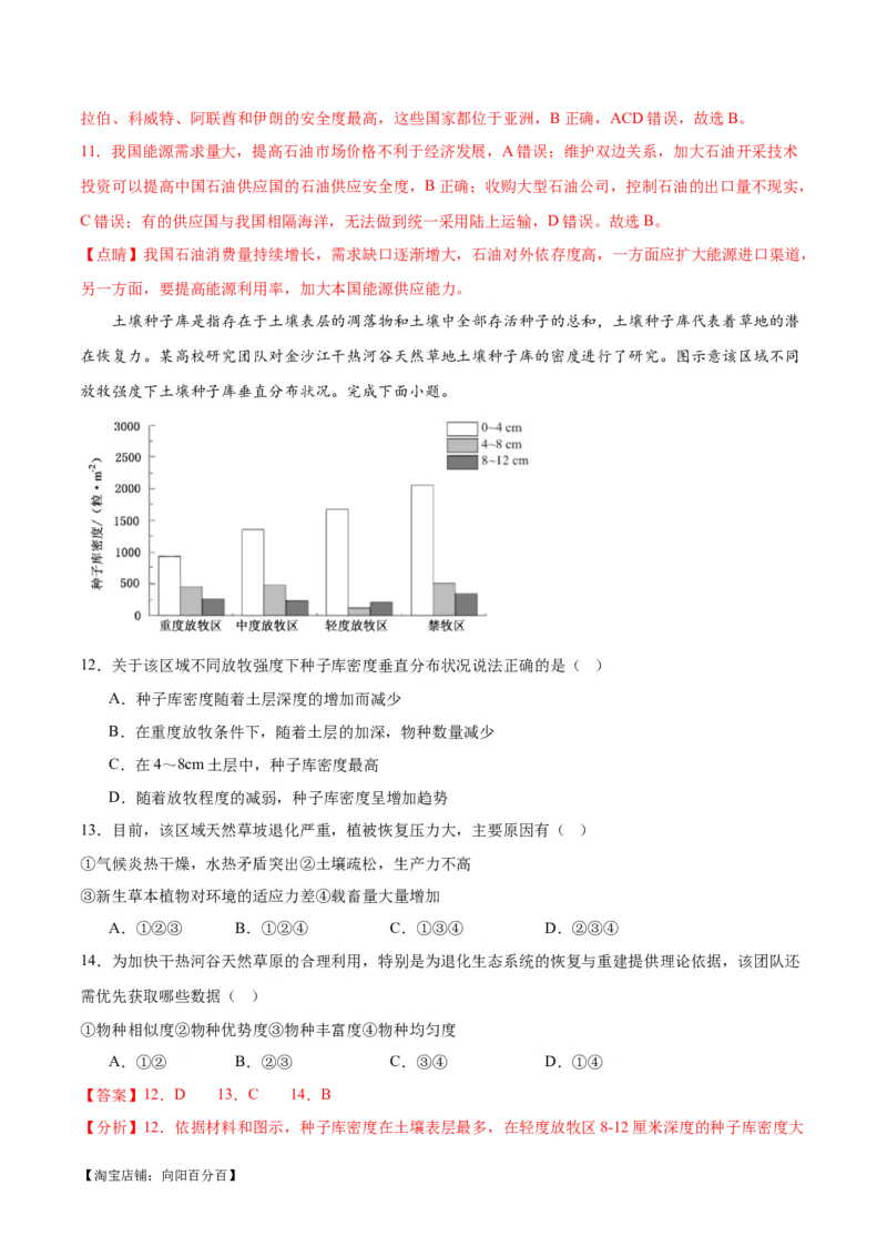 重难点14资源、环境与国家安全-2024年高考地理热点&middot;重点&middot;难点专练（新高考专用）（解析版）_新高考复习资料_2024年新高考复习资料_专项复习资料_教师版（含答案解析）