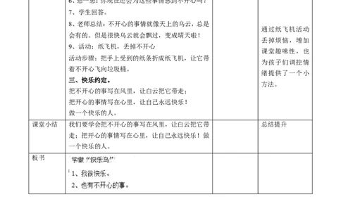 学做&ldquo;快乐鸟&rdquo;第一课时教案(1)_26新二年级道法下册（统编版）_版本一_部编版道德与法治2下_2026春新版_第一套_送旧版道德2下资料和新版课本好多一样仍具有很大参考价值