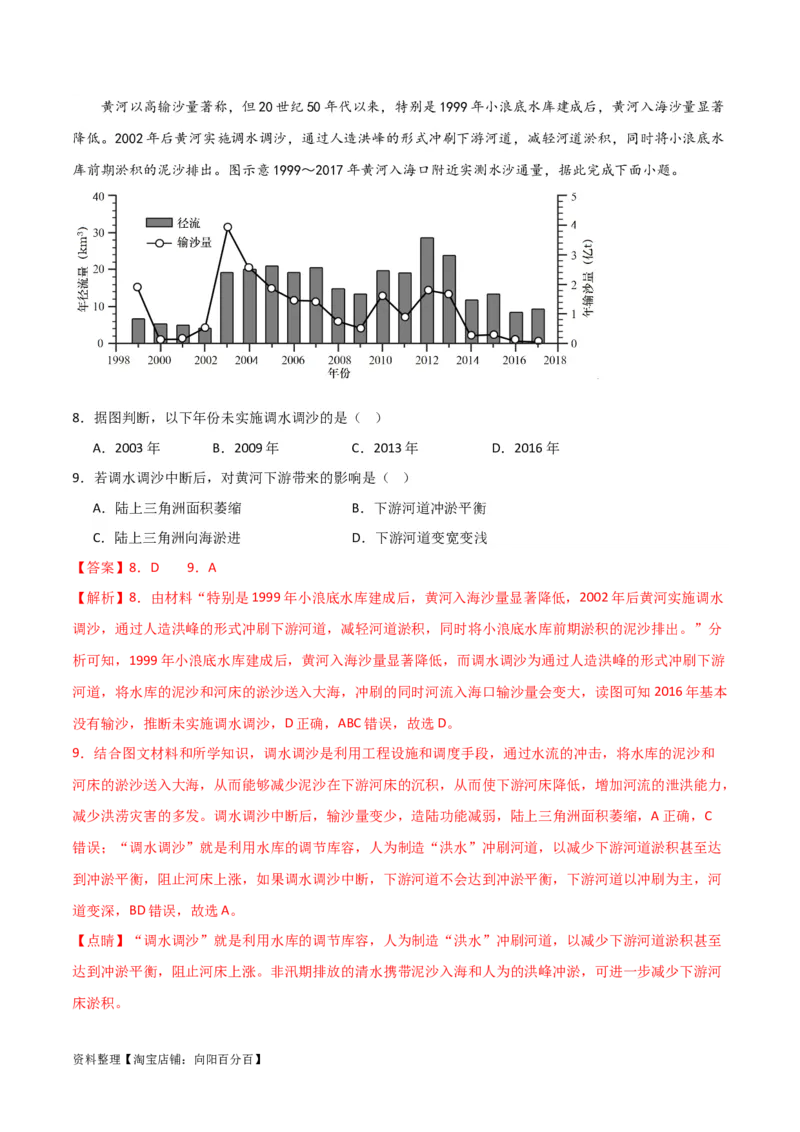 重难点06地表形态变化-2024年高考地理热点&middot;重点&middot;难点专练（新高考专用）（解析版）_新高考复习资料_2024年新高考复习资料_专项复习资料_教师版（含答案解析）