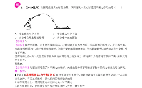 二力平衡（提高）知识讲解_初物_1初中物理_4初二物理人教版知识导学