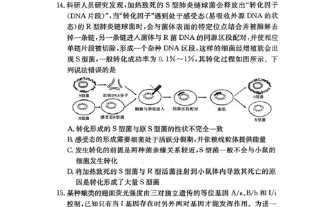 扫描件_生物学_2025年04月试卷_0422湖南省名校联考联合体2024-2025学年高一下学期期中考试_湖南省名校联考联合体2024-2025学年高一下学期期中考试生物试题扫描版含解析