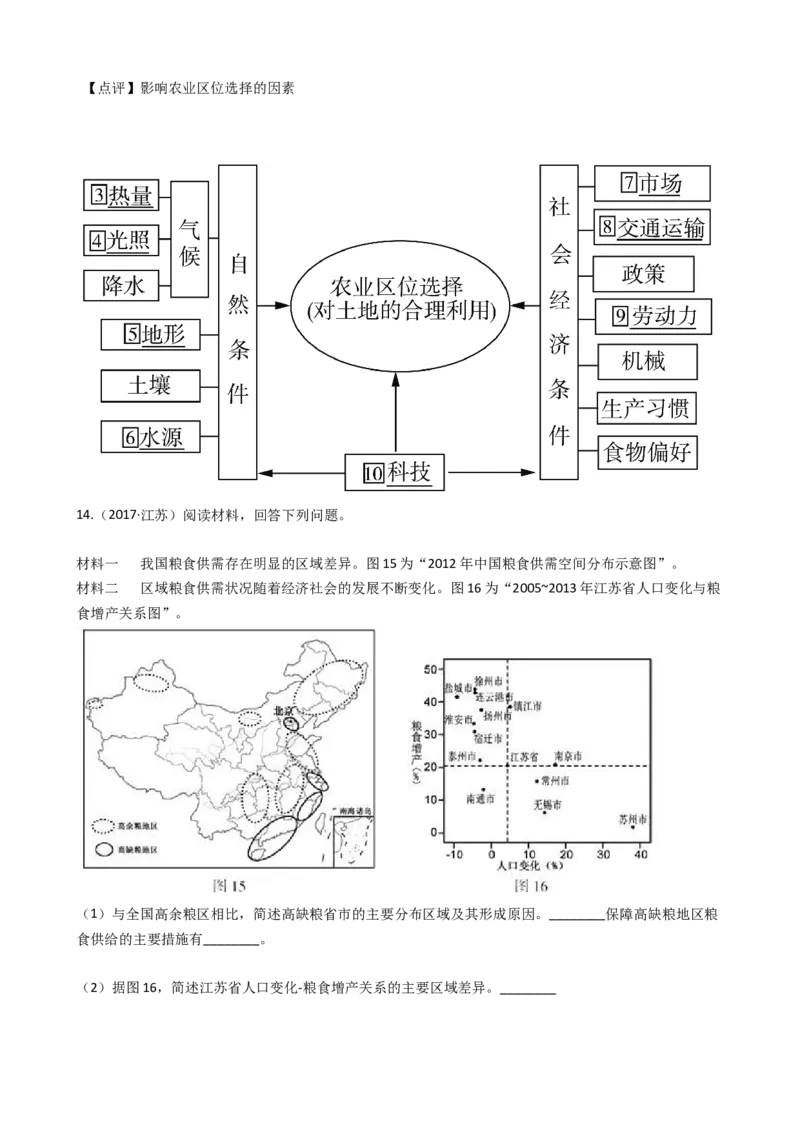 高考地理五年真题分类汇编（2017-2021）第21讲农业地域类型(教师版)_新高考复习资料_2022年新高考复习资料_高考地理五年真题分类汇编（2017-2021）（教师版+学生版）8.10更新