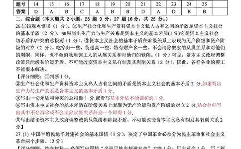 扫描件_高一年级思想政治学科评分细则_2025年10月高一试卷_251013浙江精诚联盟2025-2026学年高一上学期10月联考（全）_浙江省精诚联盟2025-2026学年高一上学期10月月考政治试题（含答案）