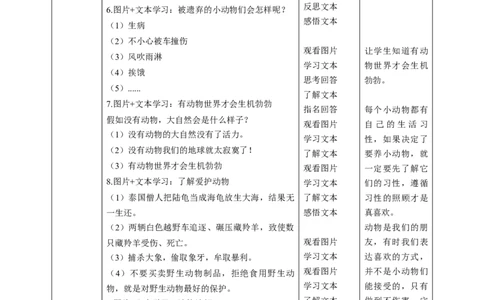 第7课《可爱的动物》第二课时（教学设计）-（统编版）_26新一年级道法下册（统编版）_老课标资料_2、教学教案部编一下道法_教案(配套有动画推荐)