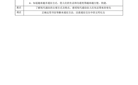 核心素养目标4.13万里一线牵教学设计（表格式）人教版三年级道德与法治下册(1)_26新三年级道法下册（统编版）_版本二_教学设计_教案2（配套课件四）