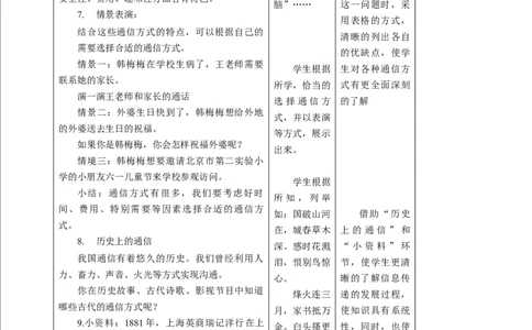 核心素养目标4.13万里一线牵教学设计（表格式）人教版三年级道德与法治下册(1)_26新三年级道法下册（统编版）_版本二_教学设计_教案2（配套课件四）
