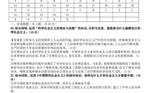 政治答案_2025年10月高一试卷_251023山西省太原市山西大学附属中学校2025-2026学年高一上学期10月月考_山西大学附中2025-2026学年第一学期高一年级10月模块诊断政治试题含答案
