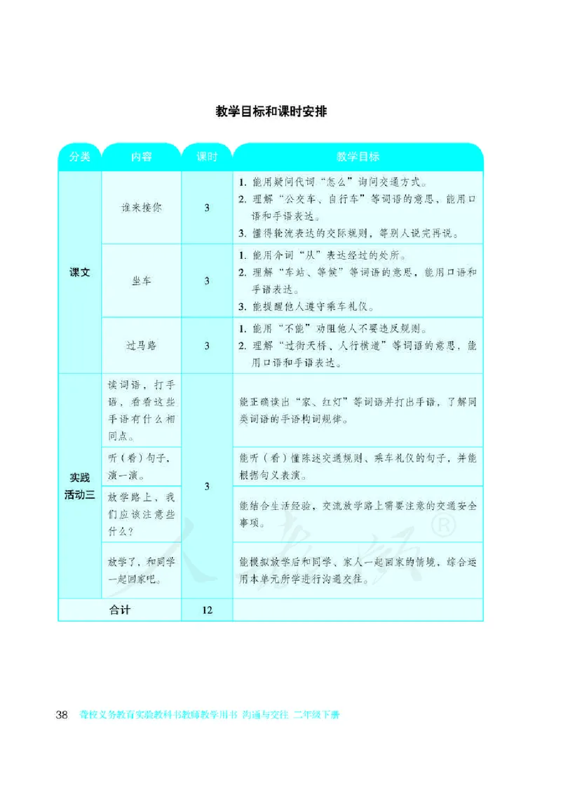 人教版-电子教材-沟通与交往二年级下册教师用书_电子课本_高中教学用书_教师用书