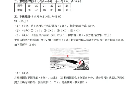 扫描件_地理(B类)参考答案_2026年02月高一试卷_260208浙江省温州市2025-2026学年高一上学期期末（A卷+B卷）（全）_浙江省温州市2025-2026学年高一上学期期末试题B卷