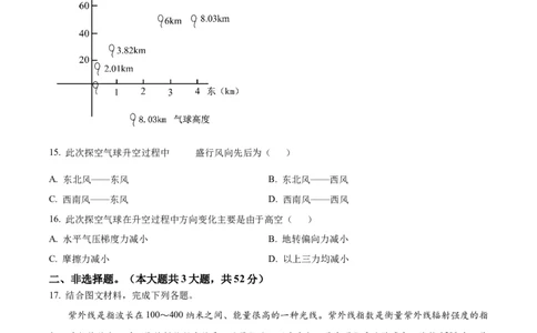 广东省茂名市化州市2024-2025学年高一上学期11月期中地理试题Word版无答案_2024年12月试卷_1214广东省茂名市化州市2024-2025学年高一上学期11月期中考试