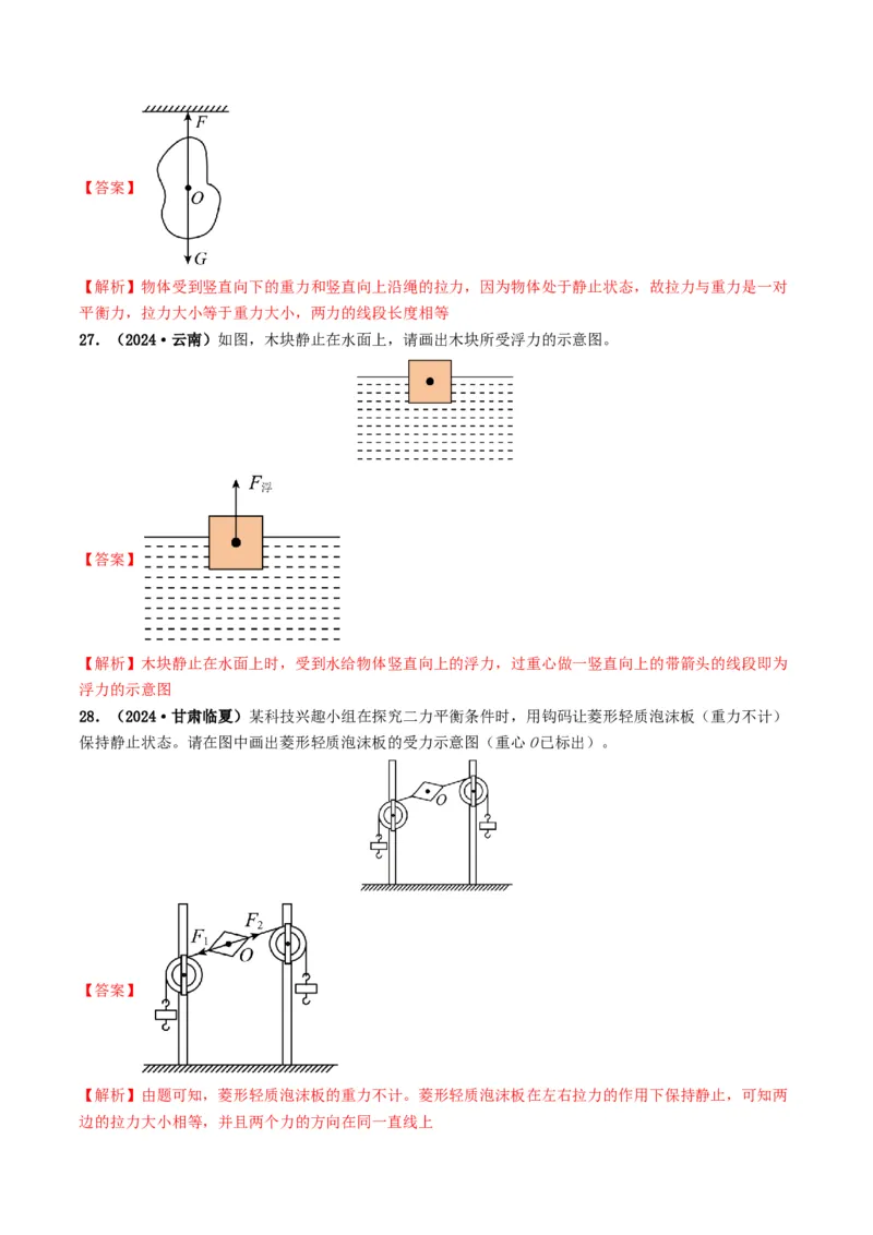 题型01作图专练-备战2025年中考物理真题题源解密（全国通用）（解析版）_8、物理总复习_2025年中考复习资料_备战2025年中考物理真题题源讲义（全国通用）