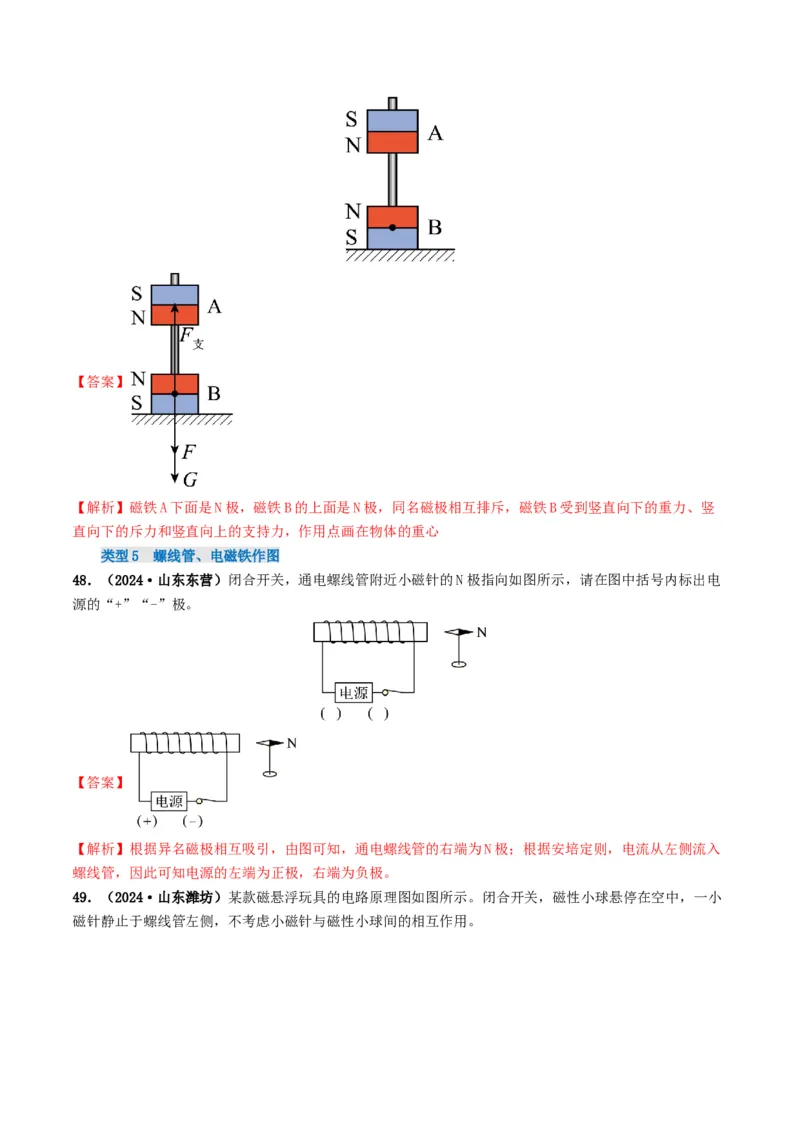 题型01作图专练-备战2025年中考物理真题题源解密（全国通用）（解析版）_8、物理总复习_2025年中考复习资料_备战2025年中考物理真题题源讲义（全国通用）