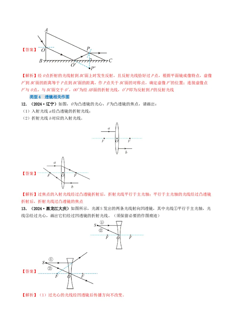 题型01作图专练-备战2025年中考物理真题题源解密（全国通用）（解析版）_8、物理总复习_2025年中考复习资料_备战2025年中考物理真题题源讲义（全国通用）