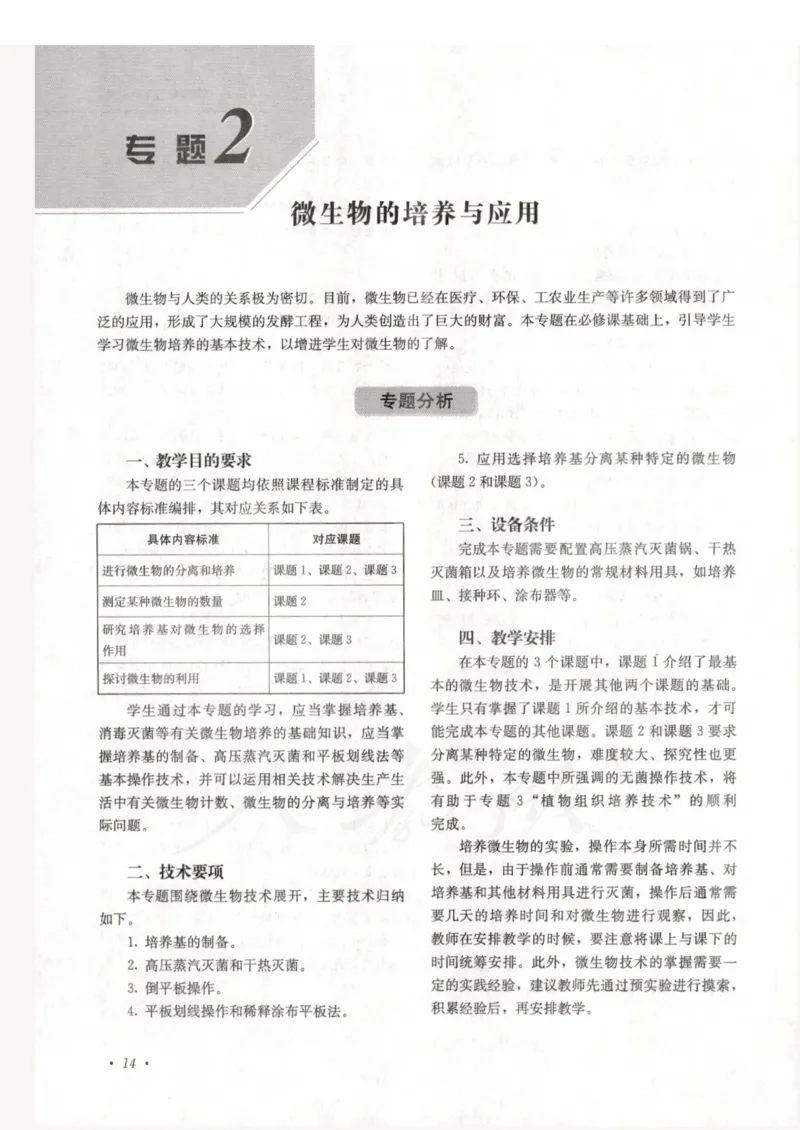人教版-电子教材-生物选修1生物技术实践教师用书_电子课本_高中教学用书_教师用书