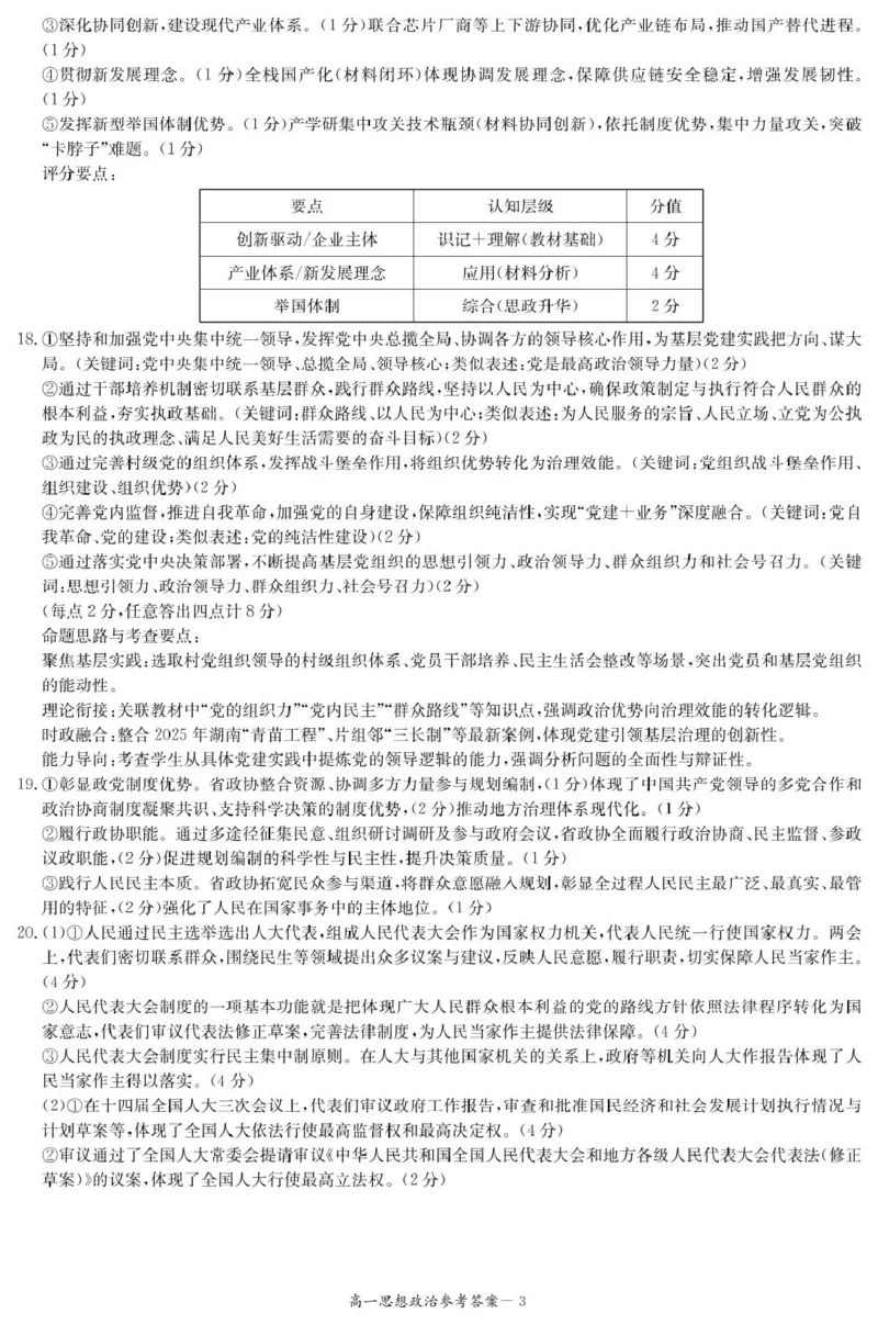 政治答案（高一4月期中）_2025年04月试卷_0422湖南省名校联考联合体2024-2025学年高一下学期期中考试_湖南省名校联考联合体2024-2025学年高一下学期期中考试政治试题扫描版含解析