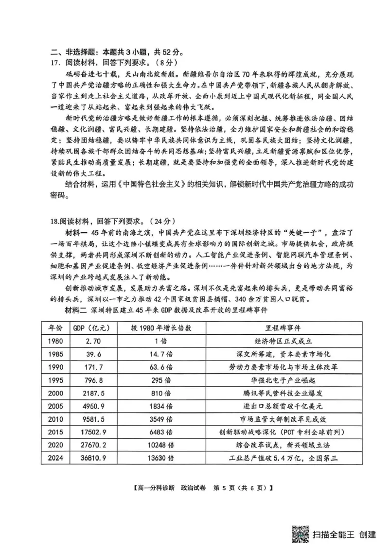 江南十校2025-2026学年高一上学期12月联考政治_2025年12月高一试卷_251228安徽省江南十校2025-2026学年高一上学期12月联考（全）