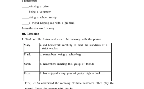 Unit14IremembermeetingallofyouinGrade7.教案_最新人教版英语九年级全册_新更新初中英语9全_05教案（多套）_赠送：备用教案_人教版英语9年级全册教案教案3
