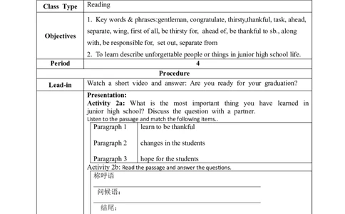 SectionB2a-SelfCheck教学设计_最新人教版英语九年级全册_新更新初中英语9全_04课件（多套）_课件（第1套）+教案+课前课后练习_958