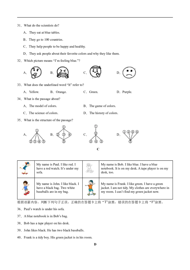 StarterUnit2课时1SectionA（1a-2e）（原卷版）_最新人教版英语七年级上册_12025人教新版英语视频七上_赠送同步练习_StarterUnit2课时1SectionA（1a-2e）（人教版2024）