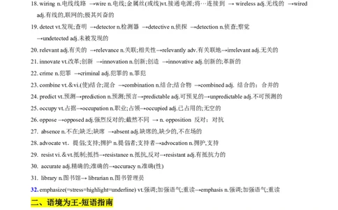(预习领跑)专题02选必一Unit2(知识全梳理&考点精准练)(原卷版)_高中三年全科资料_高中_高中1_2025高一高二英语暑假提升精品讲义（人教版）