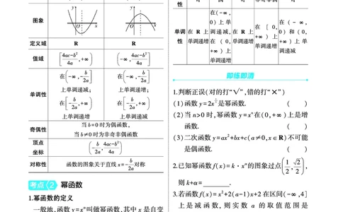 1_3.4二次函数幂函数讲解册_高中三年全科资料_高考数学《考点考法清单》2025版_03专题三函数及其性质