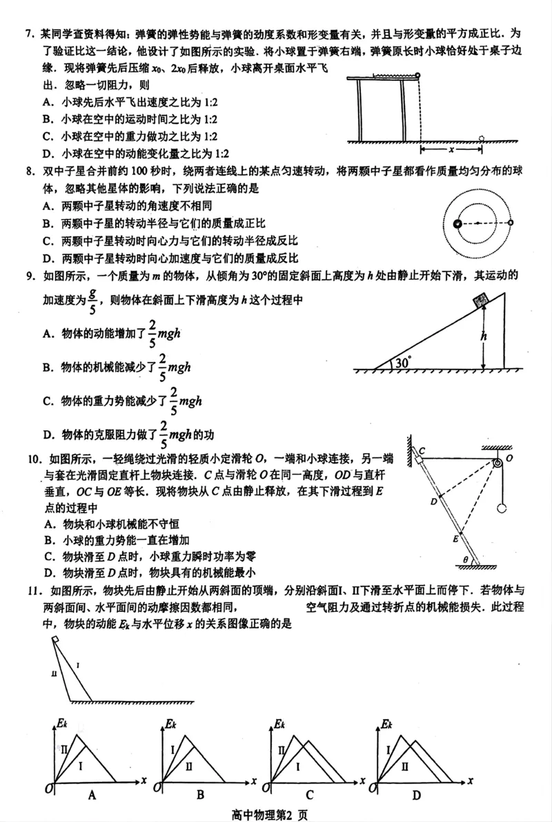 江苏省丹阳市高一3月质量检测试卷-物理学科_2025年03月试卷_0331江苏省镇江市丹阳市2024-2025学年高一下学期3月月考