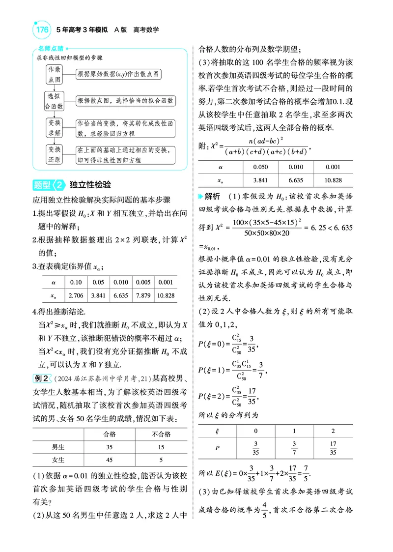 1_11.5成对数据的统计分析讲解册_高中三年全科资料_高考数学《考点考法清单》2025版_11专题十一概率与统计