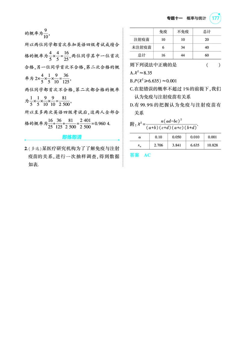 1_11.5成对数据的统计分析讲解册_高中三年全科资料_高考数学《考点考法清单》2025版_11专题十一概率与统计