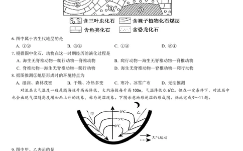 文山市第一中学高一年级12月月考地理试卷_2026年01月高一试卷_260103云南省文山壮族苗族自治州文山市第一中学2025-2026学年高一上学期12月月考（全）