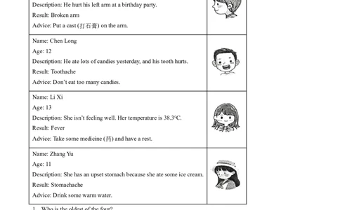 Unit1What&rsquo;sthematter单元话题阅读理解练习（教师版）_最新人教版英语八年级下册_旧版（有参考价值）_版本二_八年级英语下册（人教版）_单元重难点易错题精练-U216
