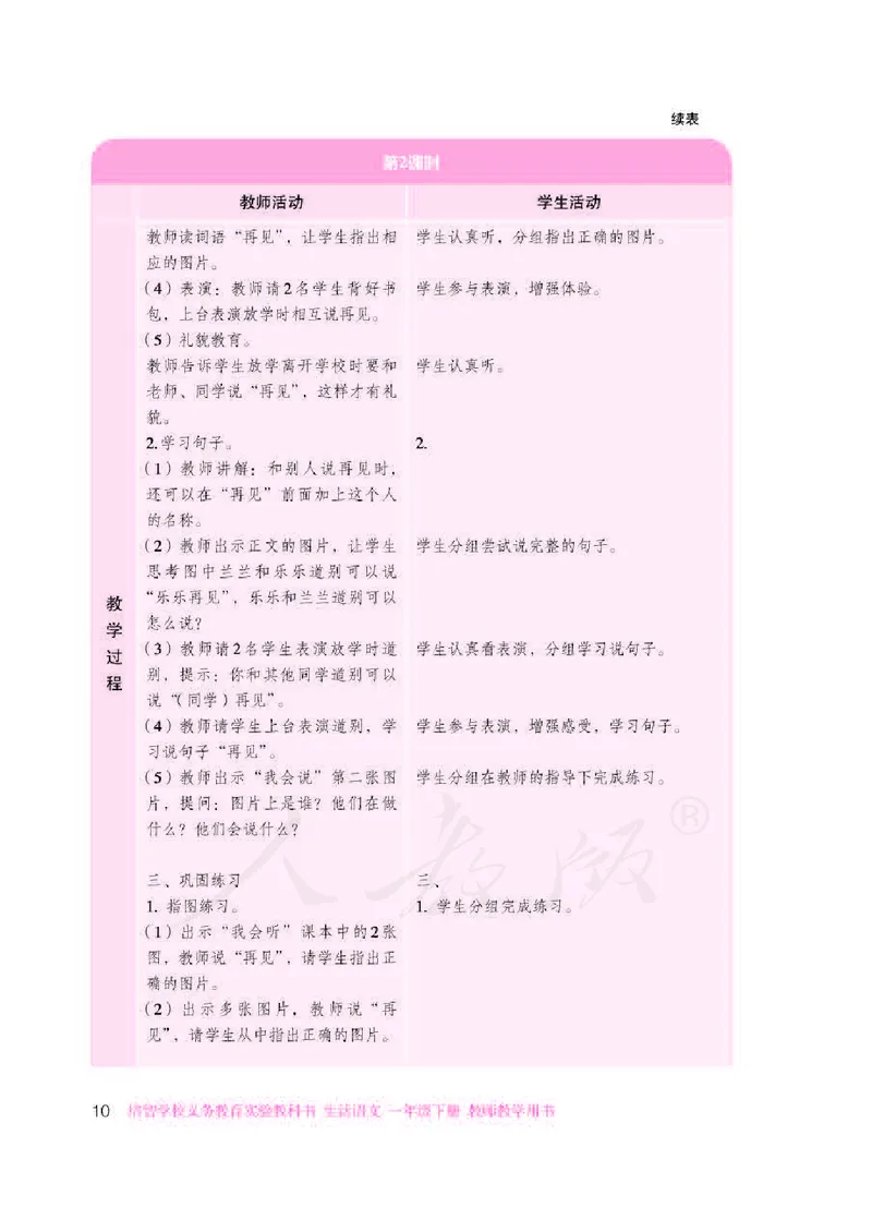 人教版-电子教材-生活语文一年级下册教师用书_电子课本_高中教学用书_教师用书