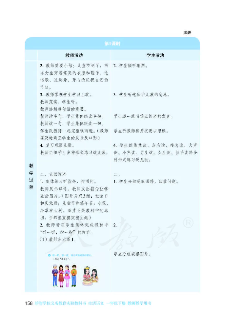 人教版-电子教材-生活语文一年级下册教师用书_电子课本_高中教学用书_教师用书