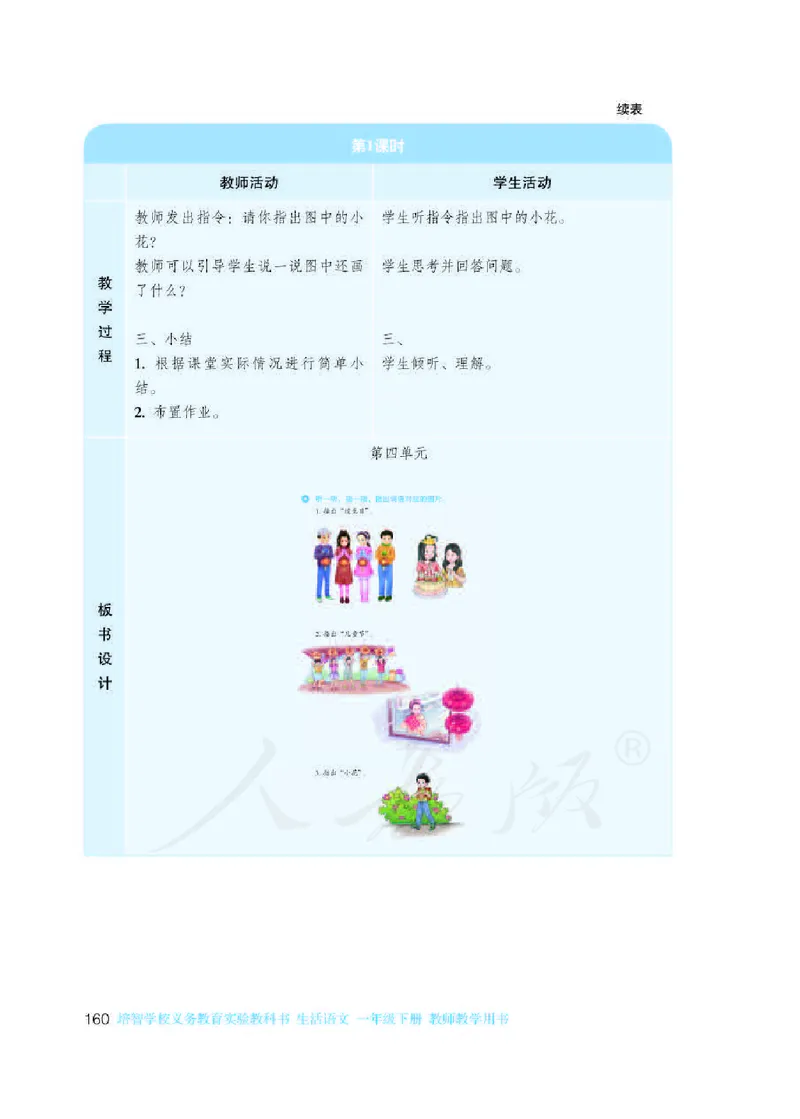 人教版-电子教材-生活语文一年级下册教师用书_电子课本_高中教学用书_教师用书