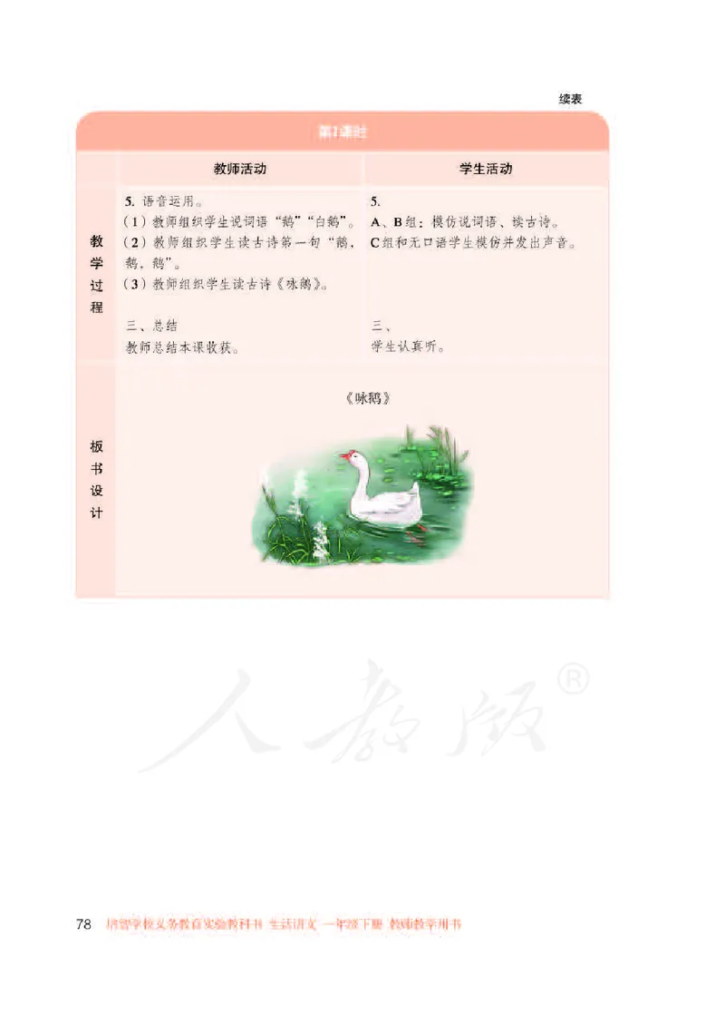 人教版-电子教材-生活语文一年级下册教师用书_电子课本_高中教学用书_教师用书