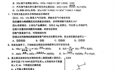 江苏省丹阳市高一3月质量检测卷-化学_2025年03月试卷_0331江苏省镇江市丹阳市2024-2025学年高一下学期3月月考