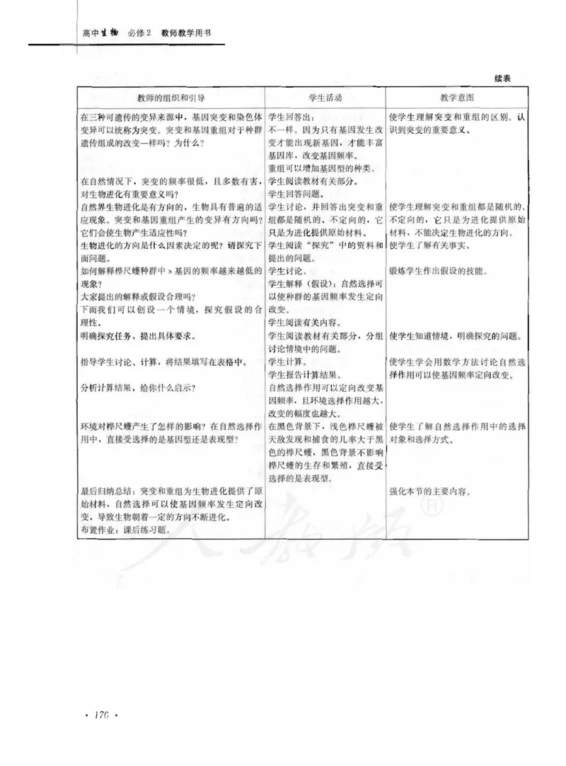 人教版-电子教材-生物2必修遗传与进化教师用书_电子课本_高中教学用书_教师用书