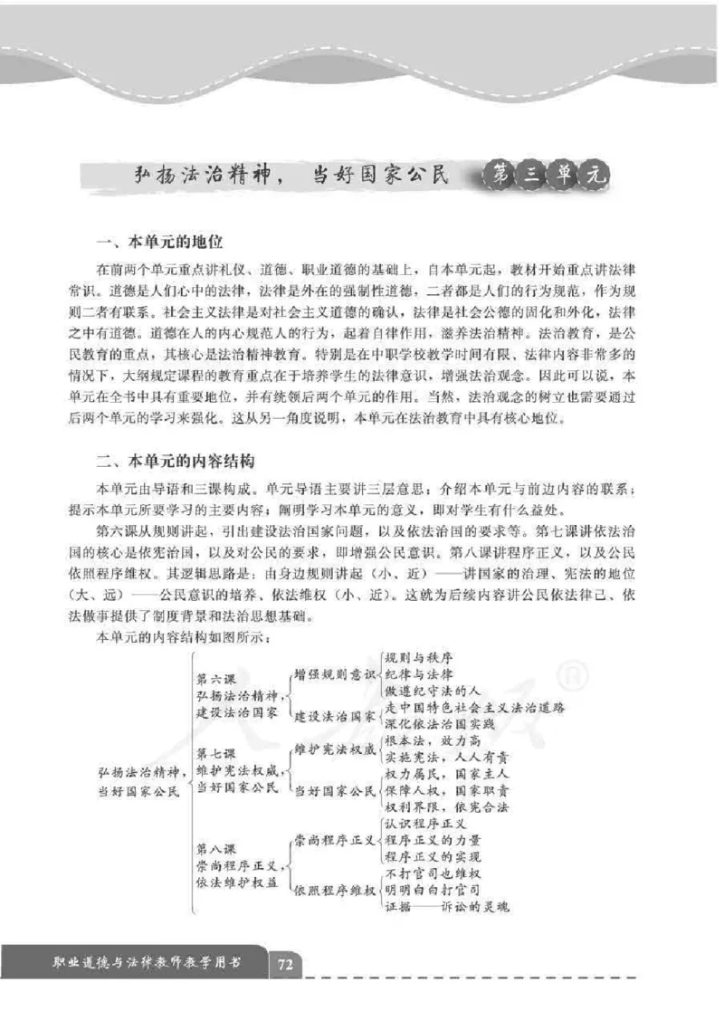 人教版-电子教材-职业道德与法律教师用书_电子课本_高中教学用书_教师用书