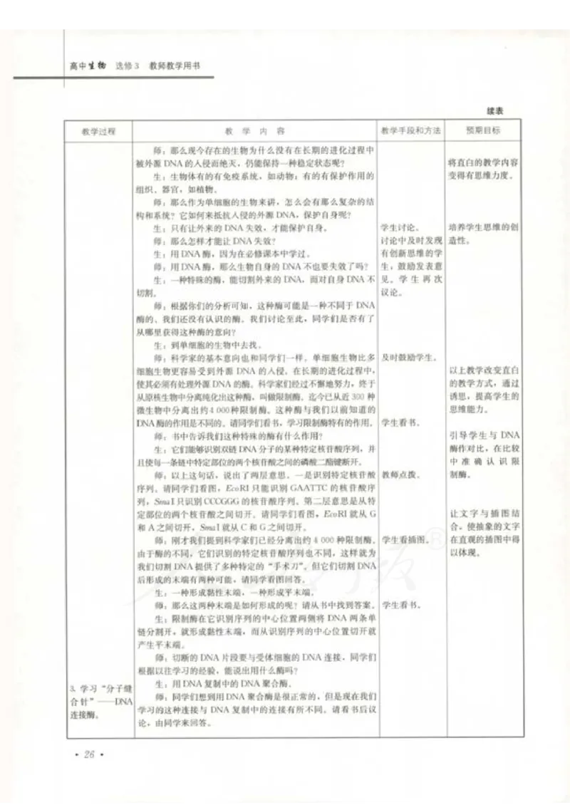 人教版-电子教材-生物选修3现代生物科技专题教师用书_电子课本_高中教学用书_教师用书