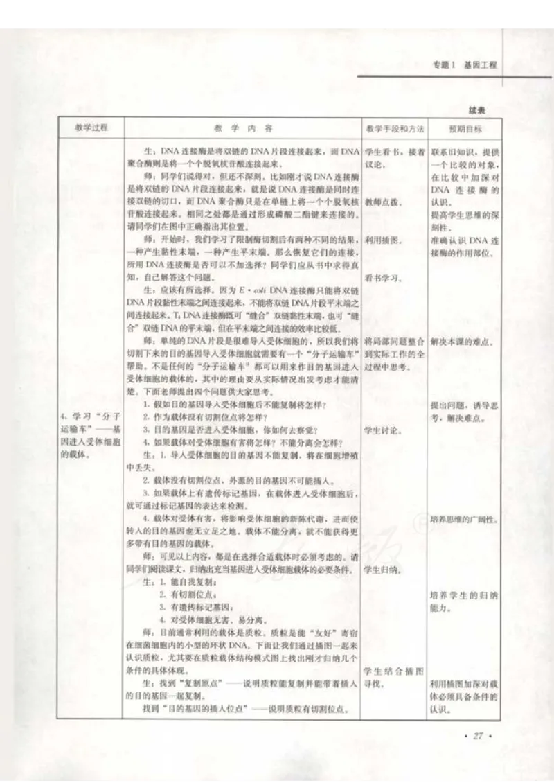 人教版-电子教材-生物选修3现代生物科技专题教师用书_电子课本_高中教学用书_教师用书