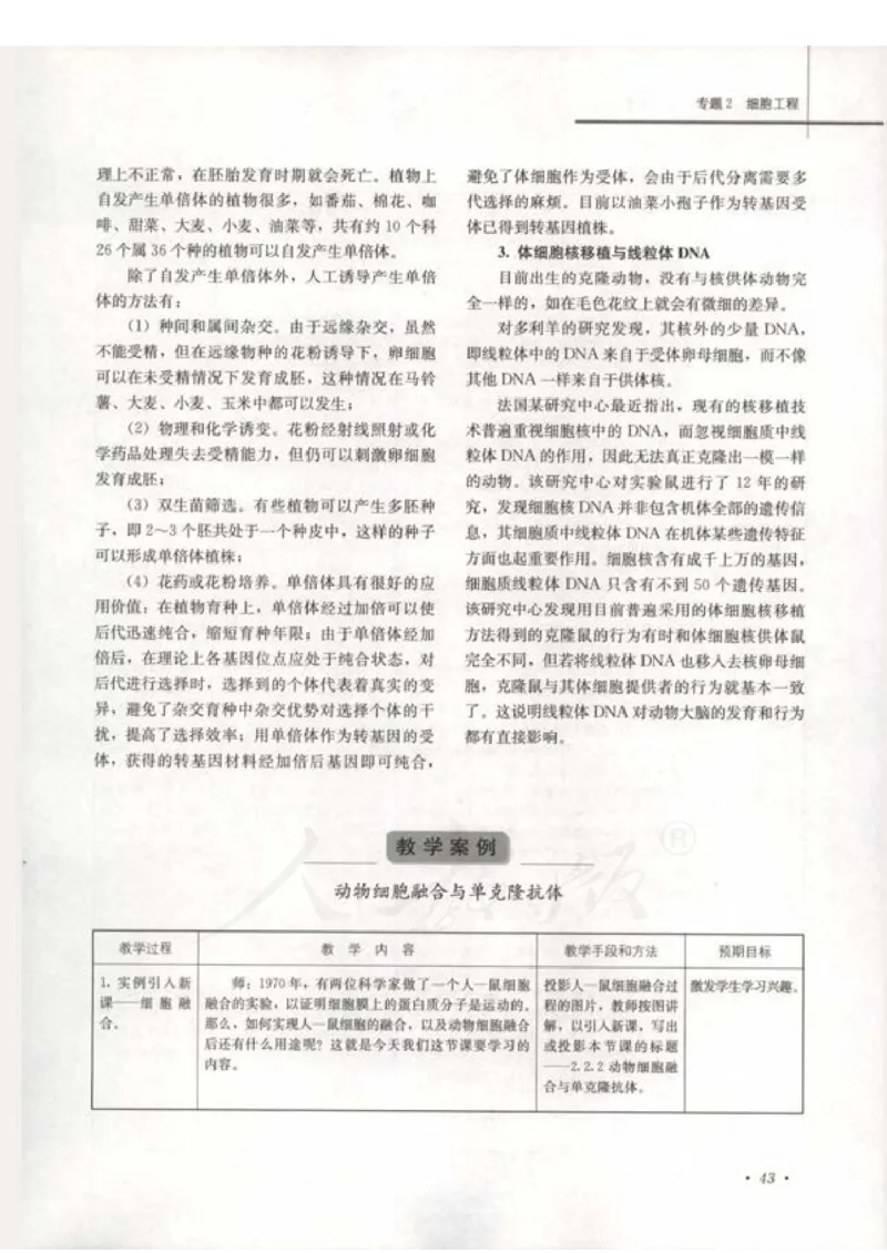 人教版-电子教材-生物选修3现代生物科技专题教师用书_电子课本_高中教学用书_教师用书