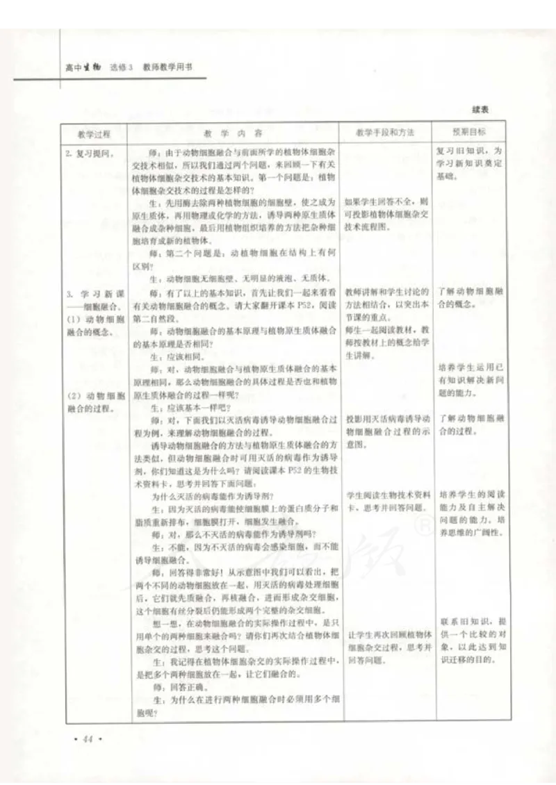 人教版-电子教材-生物选修3现代生物科技专题教师用书_电子课本_高中教学用书_教师用书