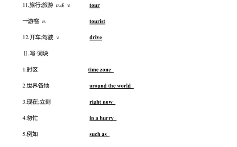 Unit+5　Here+and+Now知识清单+-2024-2025学年英语人教版七年级下册_最新人教版英语七年级下册_七下英语2025版_12、2025春英语人教7下单元知识清单（1-4单元）