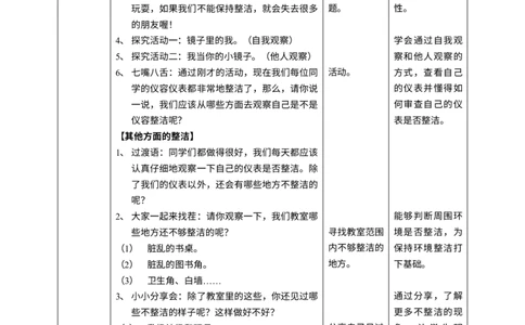 道法1年级下册全册教案（表格式）_26新一年级道法下册（统编版）_老课标资料_2、教学教案部编一下道法_全册教案
