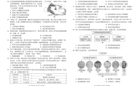 昭通市市直中学2025年春季学期高一年级第一次月考历史-试卷_2025年04月试卷_0403云南省昭通市市直中学2024-2025学年高一下学期3月第一次月考